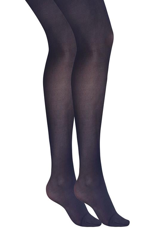  Tall Navy Blue 2 PACK 40 Denier Tights