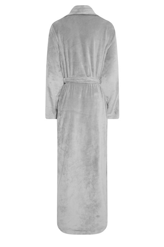 LTS Tall Women's Grey Shawl Collar Maxi Dressing Gown | Long Tall Sally 6