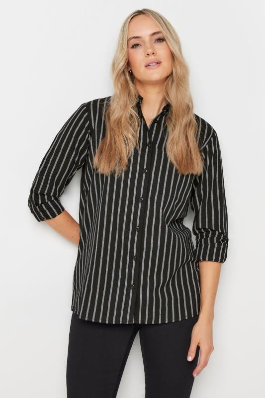 Tall  LTS Tall Black Stripe Print Cotton Shirt