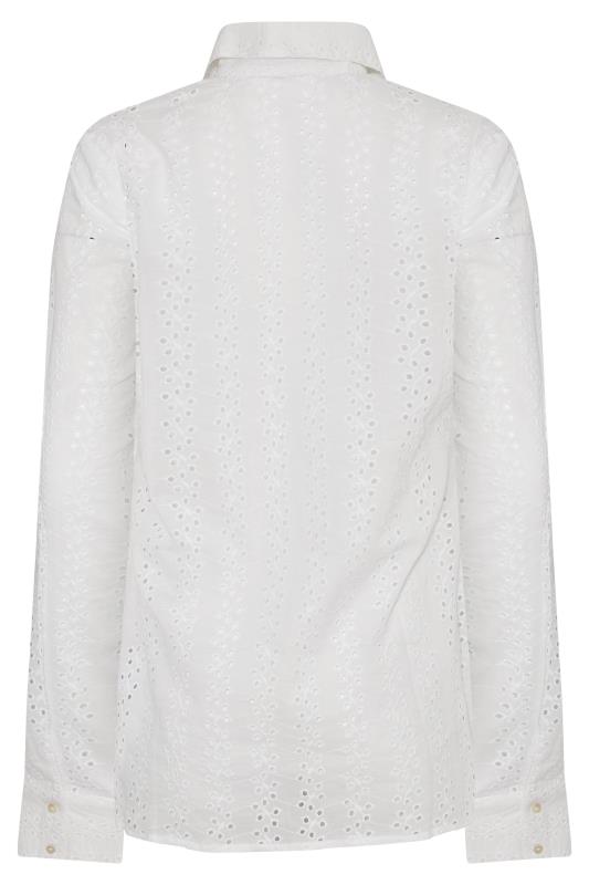 Tall Women's LTS White Broderie Anglaise Shirt | Long Tall Sally 7