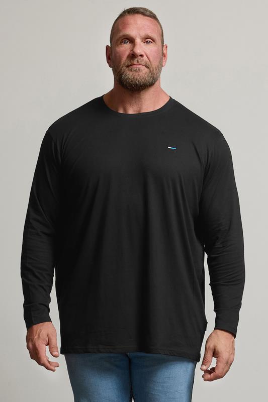 BadRhino Big & Tall Black Extra Long Core Long Sleeve T-Shirt