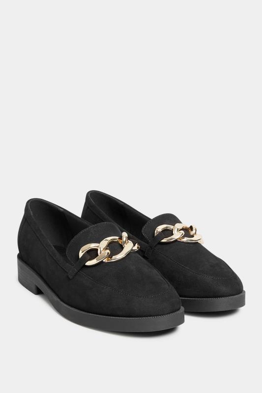 LTS Black Gold Chain Loafer In Standard Fit | Long Tall Sally 2