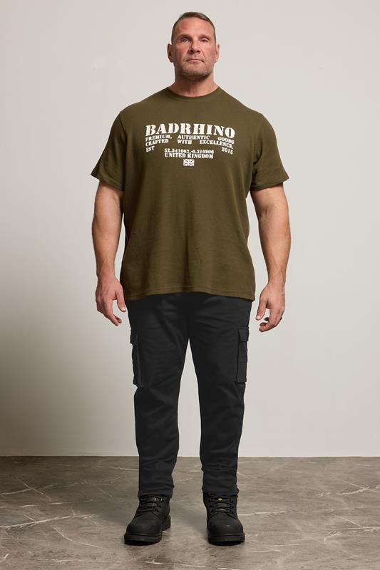 BadRhino Black Stretch Cargo Trousers | BadRhino 2