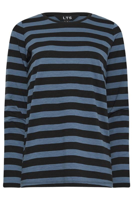 LTS Tall Black and Blue Long Sleeve T-Shirt Top | Long Tall Sally  5