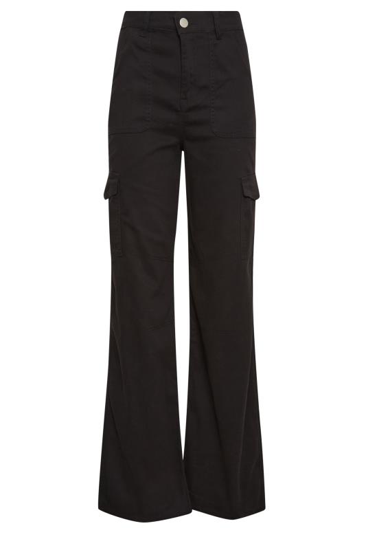 LTS Tall Black Utility Cargo Trousers | Long Tall Sally  4
