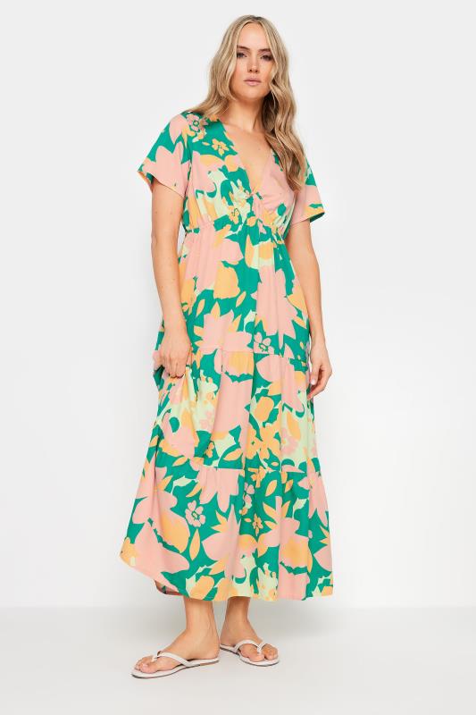 LTS Tall Women's Green Floral Tiered Midaxi Dress | Long Tall Sally 2