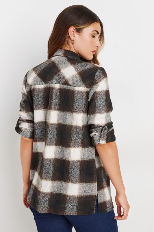 LTS Tall Brown Check Cotton Shirt | Long Tall Sally 4