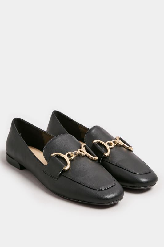 Black Link Loafer In Wide E Fit | Yours Clothing 2