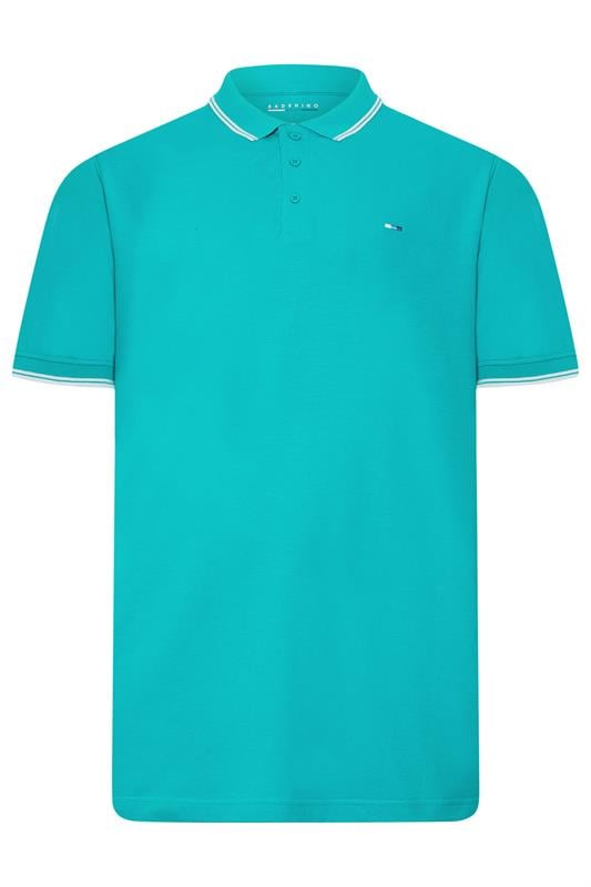BadRhino Big & Tall 3 Pack Pink & Orange Tipped Polo Shirts | BadRhino 8