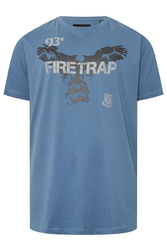 FIRETRAP Big & Tall Blue Hawke Print T-Shirt