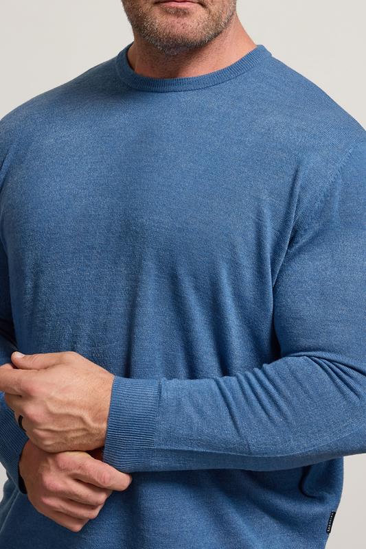 BadRhino Big & Tall Blue Crew Neck Jumper | BadRhino 4
