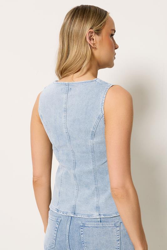 LTS Tall Women's Light Blue Denim Waistcoat | Long Tall Sally  4