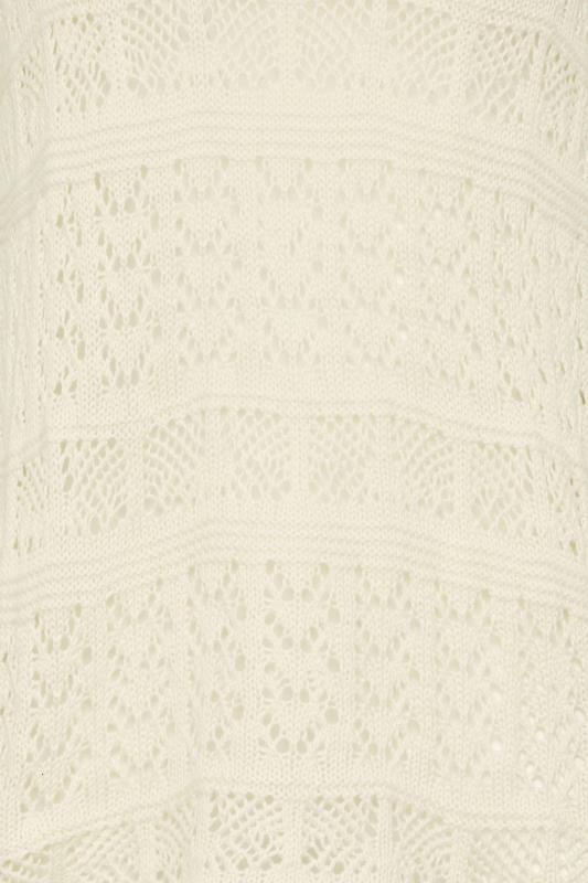 LTS Tall Women's White Crochet Flare Sleeve Jumper | Long Tall Sally 4