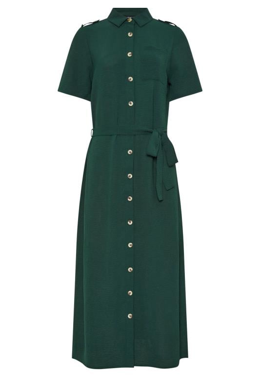 LTS Tall Women's Dark Green Button Through Midi Dress | Long Tall Sally 6