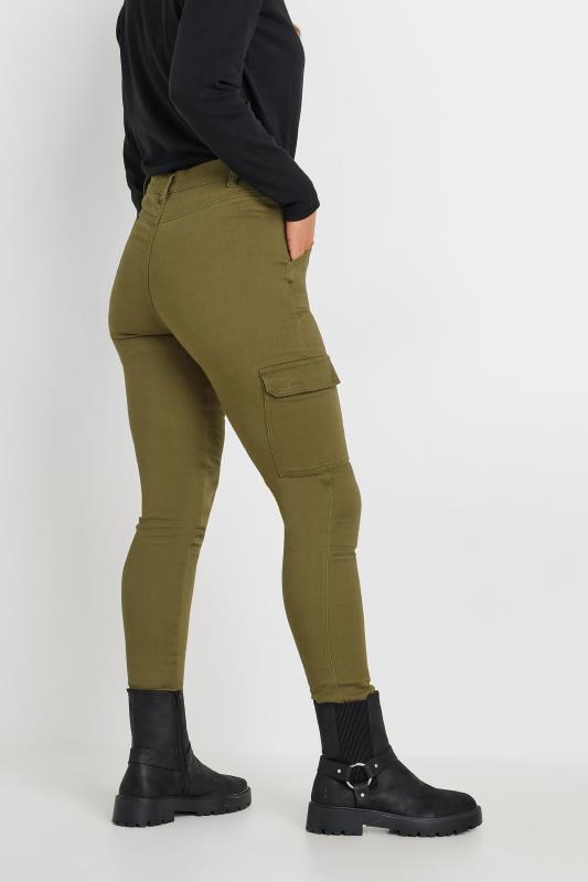 LTS Tall Khaki Green Cargo Skinny Jeans | Long Tall Sally  3