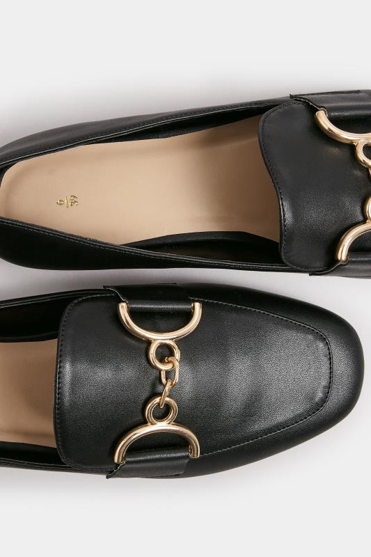 Black Link Loafer In Wide E Fit | Yours Clothing 5