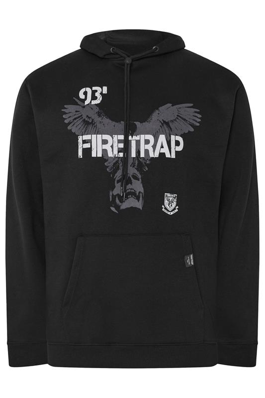 FIRETRAP Big & Tall Black Hawk Hoodie