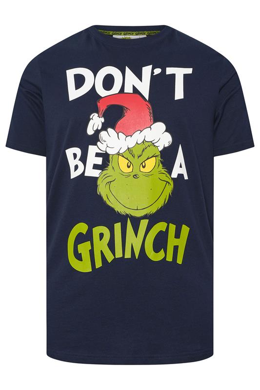 BadRhino Big & Tall Navy Blue Grinch Christmas Graphic T-Shirt | BadRhino 5