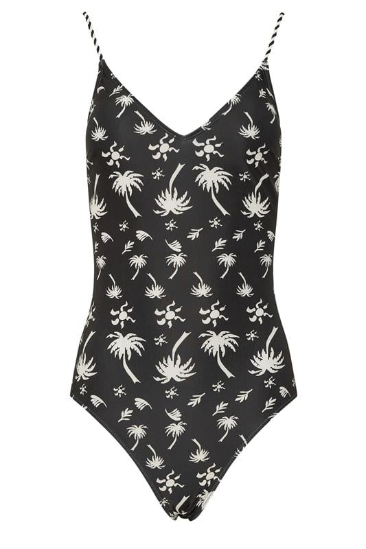 LTS Tall Women's Black Palm Print Swimsuit | Long Tall Sally 2