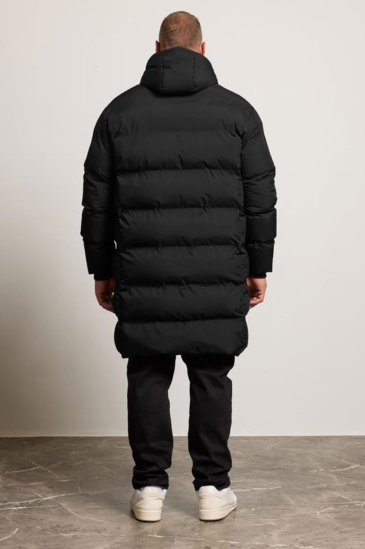 BadRhino Big & Tall Black Seamless Longline Puffer Jacket | BadRhino 3