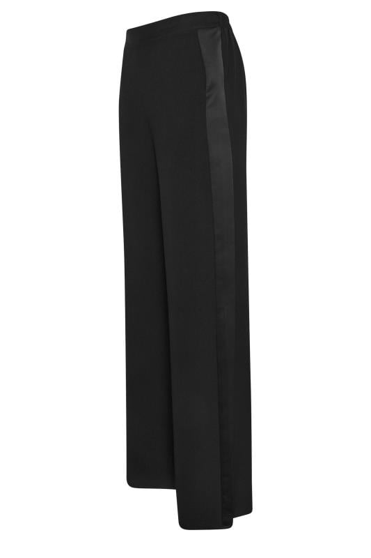 LTS Tall Black Satin Side Stripe Trousers | Long Tall Sally 6