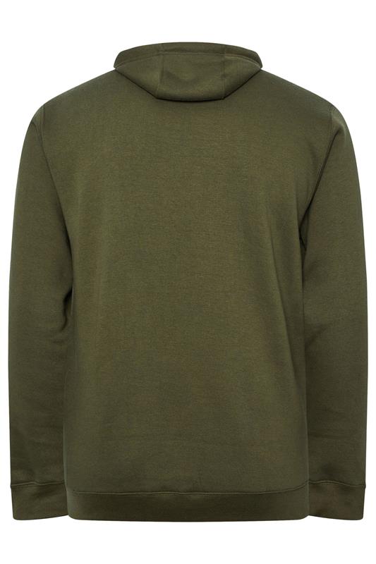 BadRhino Big & Tall Khaki Green Military Print Hoodie | BadRhino 7