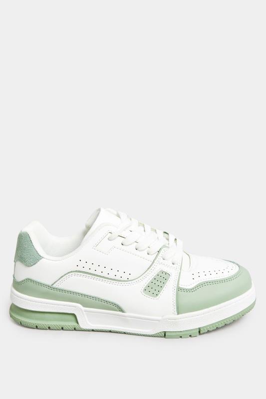 Green Chunky Trainers In Extra Wide EEE Fit | Yours Clothing  3