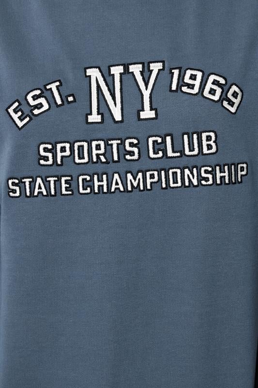 LTS Tall Blue 'NY 1969' Slogan Sweatshirt | Long Tall Sally 5