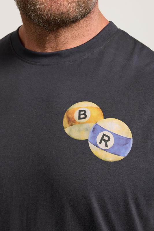BadRhino Big & Tall Grey Billiards Club Graphic T-Shirt | BadRhino 5