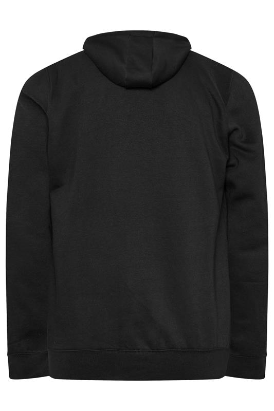 FIRETRAP Big & Tall Black Zip Through Hoodie | BadRhino 2