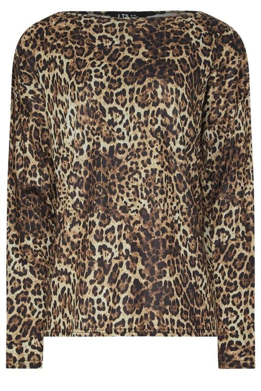 LTS Tall Brown Animal Print Batwing Top | Long Tall Sally 1