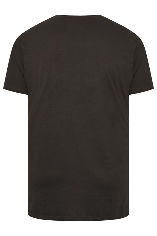 D555 Big & Tall Washed Black Pink Floyd Graphic Print T-Shirt | BadRhino 4
