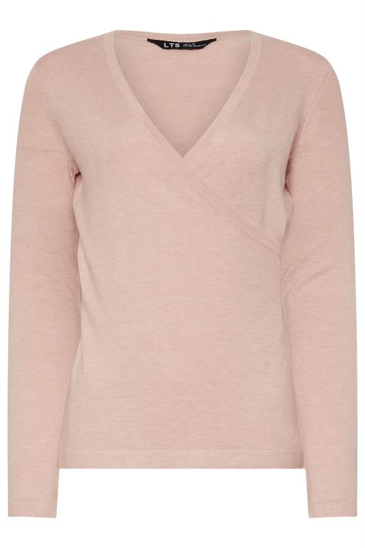 LTS Tall Light Pink Long Sleeve Wrap Top | Long Tall Sally 6