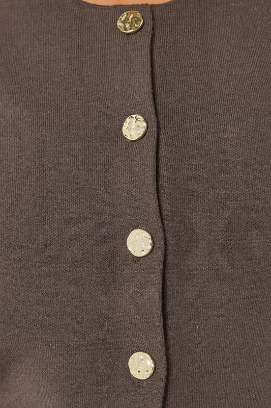 LTS Tall Women's Chocolate Brown Button Vest Top | Long Tall Sally 4