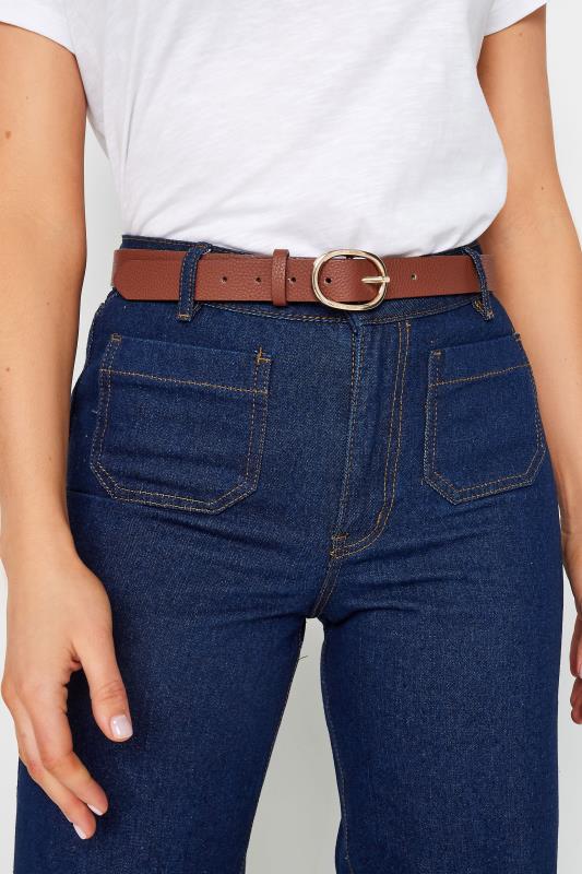 Tan Brown Gold Buckle Bet | Yours Clothing 1