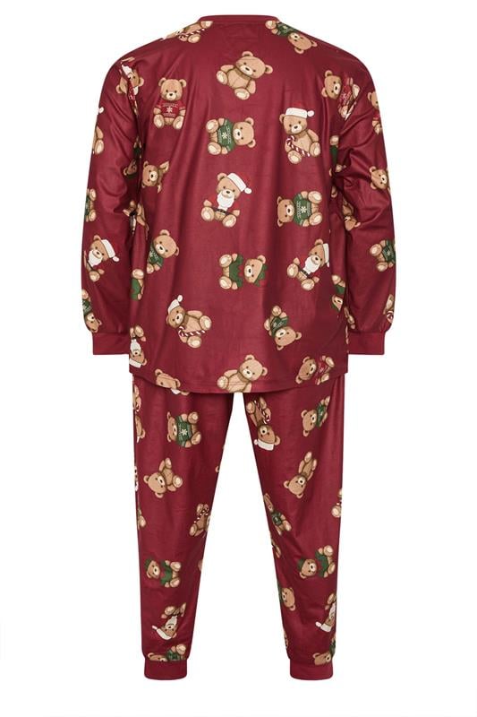 BadRhino Big & Tall Red Teddy Bear Pyjama Set | BadRhino 8
