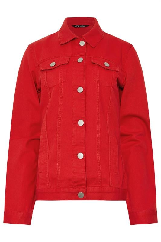 LTS Tall Red Denim Jacket | Long Tall Sally  1