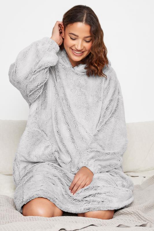 LTS Tall Women's Grey Soft Touch Snuggle Hoodie | Long Tall Sally 2