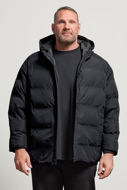 JACK & JONES Big & Tall Black Puffer Jacket