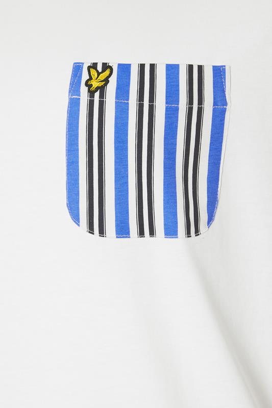 LYLE & SCOTT Big & Tall White Stripe Pocket T-Shirt | BadRhino 3