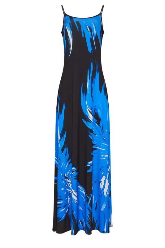 LTS Tall Women's Black & Blue Floral Print Maxi Dress | Long Tall Sally 5