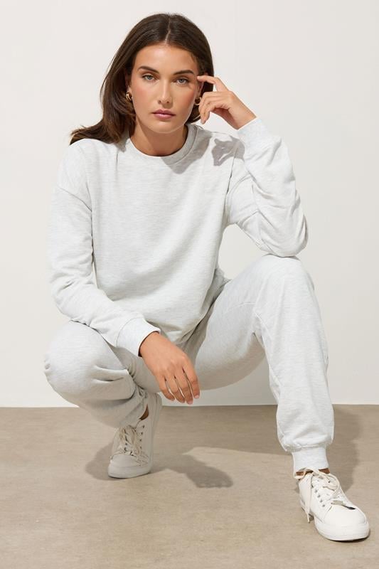 Tall  LTS Tall Light Grey Long Sleeve Sweatshirt