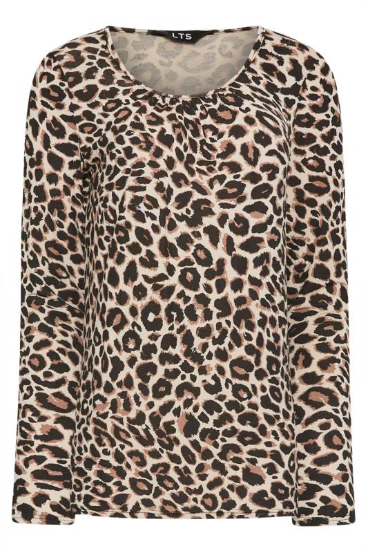 LTS Tall Natural Brown Leopard Print Top | Long Tall Sally  5