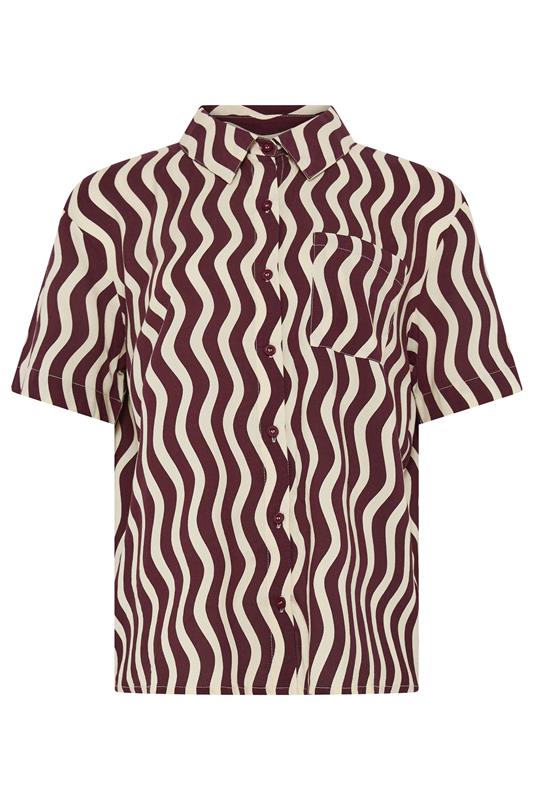 LTS Tall Women's Burgundy Red Wavy Print Shirt | Long Tall Sally 6