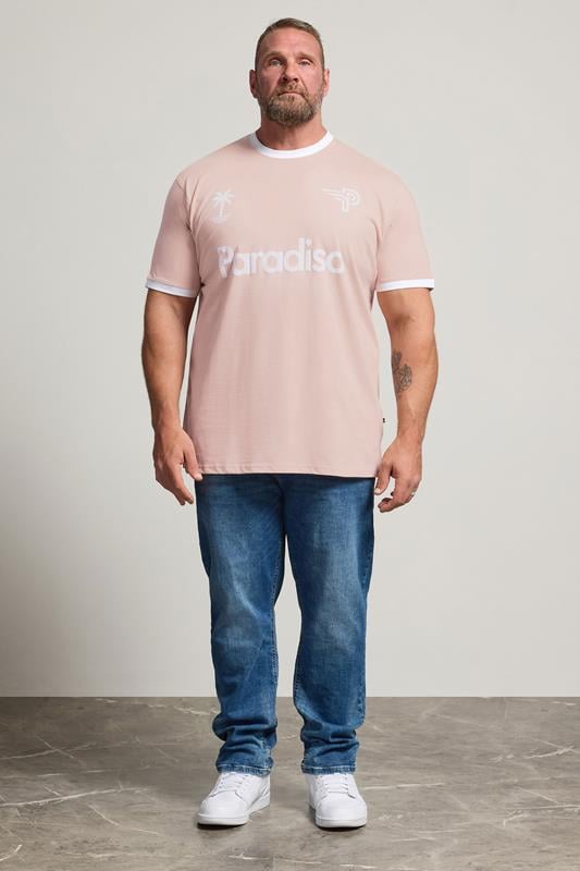 KAM Big & Tall Pink 'Paradiso' T-Shirt | BadRhino 1