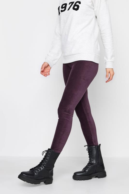 LTS Tall Dark Purple Cord Leggings | Long Tall Sally  1