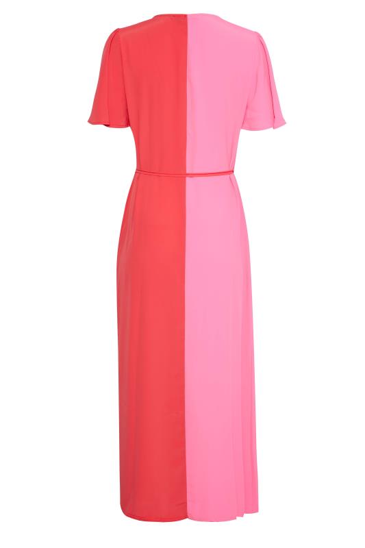LTS Tall Women's Pink & Red Two Tone Wrap Dress | Long Tall Sally 7
