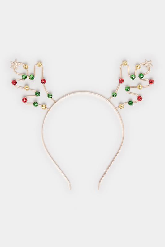 Gold Tone Novelty Reindeer Christmas Headband | Yours Clothing 1