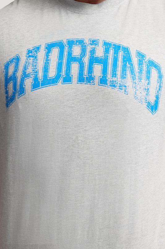 BadRhino Big & Tall Grey Distressed Graphic T-Shirt | BadRhino 5