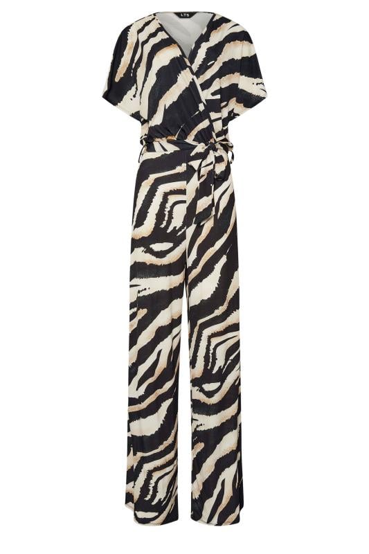 LTS Tall Women's Black Zebra Print Wrap Jumpsuit | Long Tall Sally 5